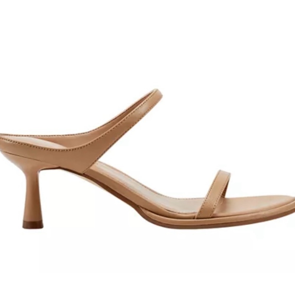 Marc Fisher Women's Alonde Leather High Heel Slide Sandals Size 10
